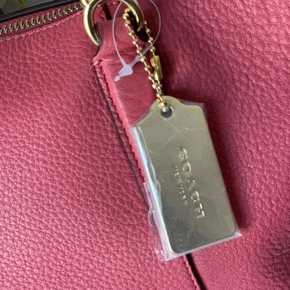 NWOT Coach Ava Chain Refined Red Pebble
Leather Tote Bag Carryall - Picture 9 of 15